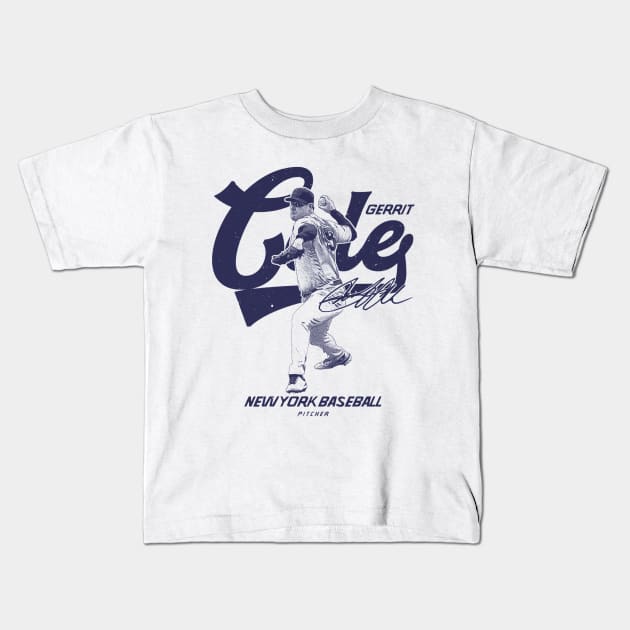 Gerrit Cole New York Y Retro Kids T-Shirt by Jesse Gorrell